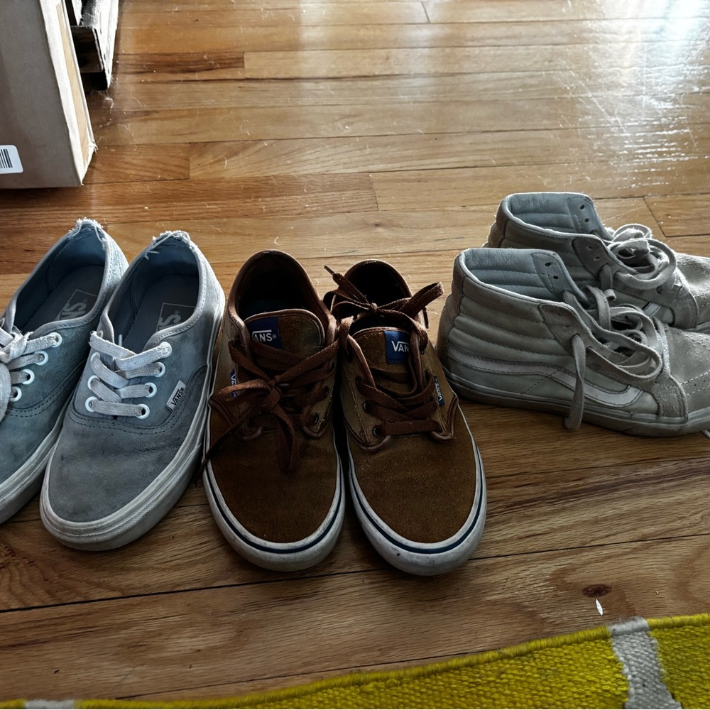 Vans Sneakers Collection - Light Blue, Brown, Off-White
